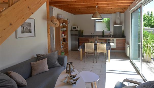 Salle à Manger, cuisine et Salon Lumineux - Saint-Lunaire, Maison Roche Blanche 3