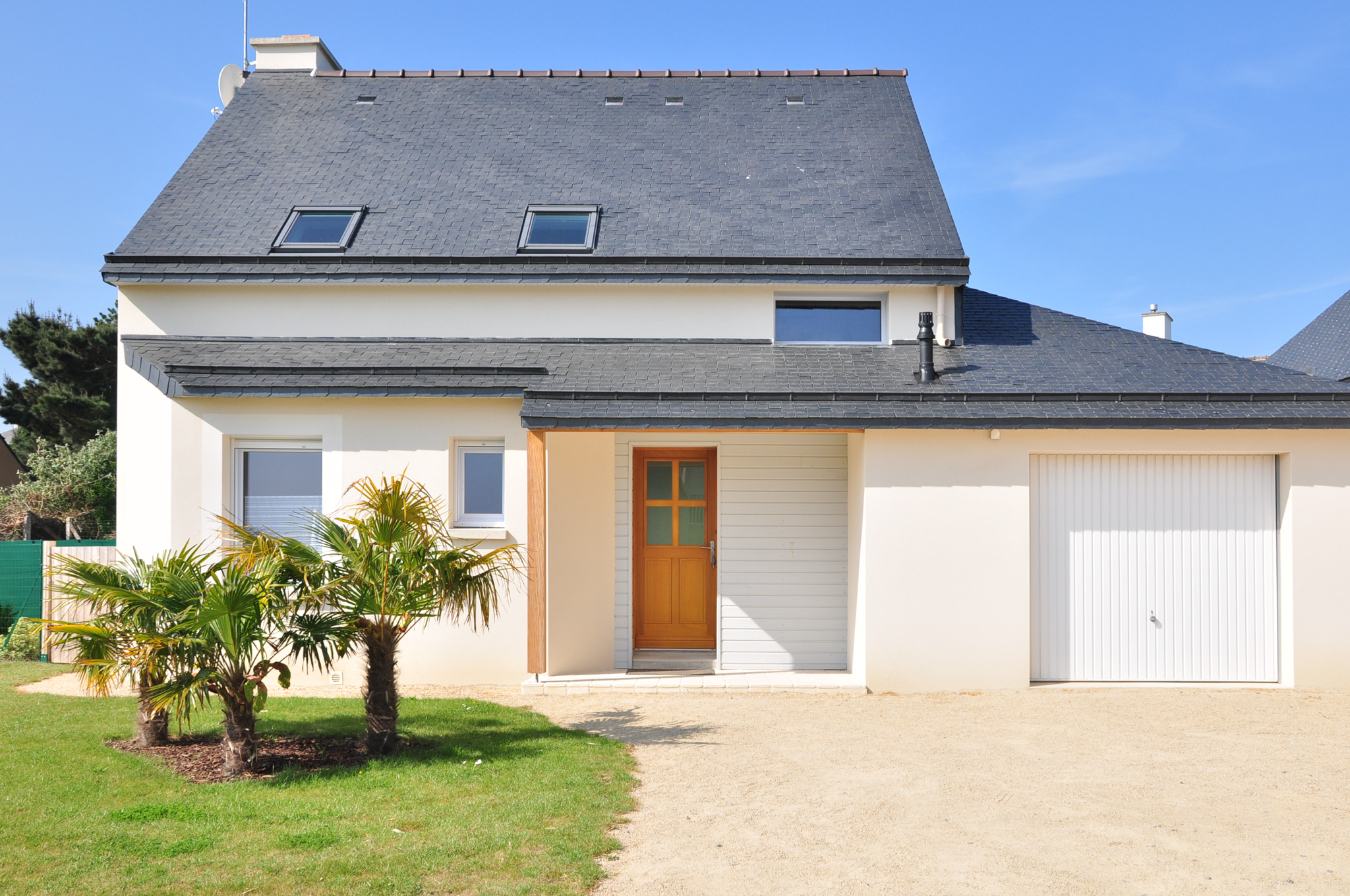 Façade de la maison - Saint-Lunaire, Maison Roche Blanche