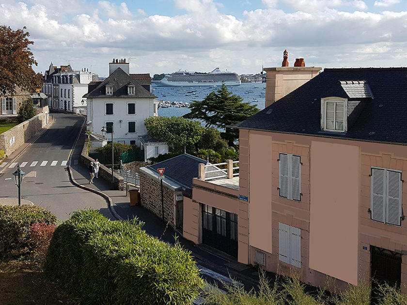 Vue panoramique sur la mer depuis l'Appartement Giraud 2 à Dinard