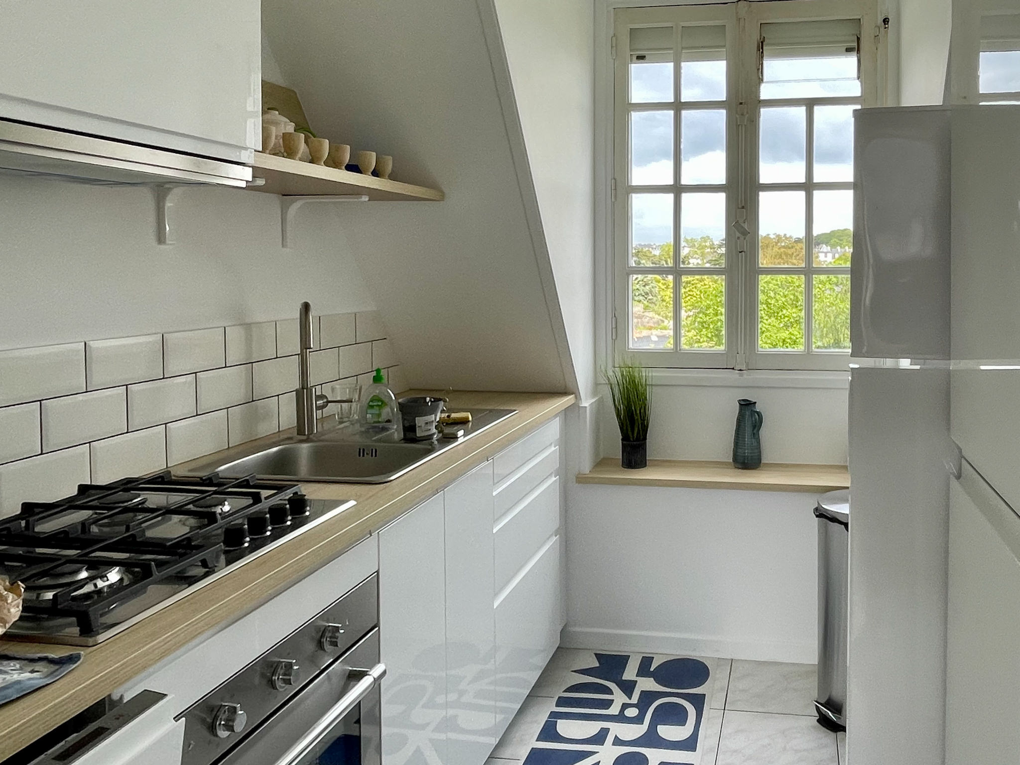 Cuisine équipée et moderne - Saint-Malo, Appartement Aleth