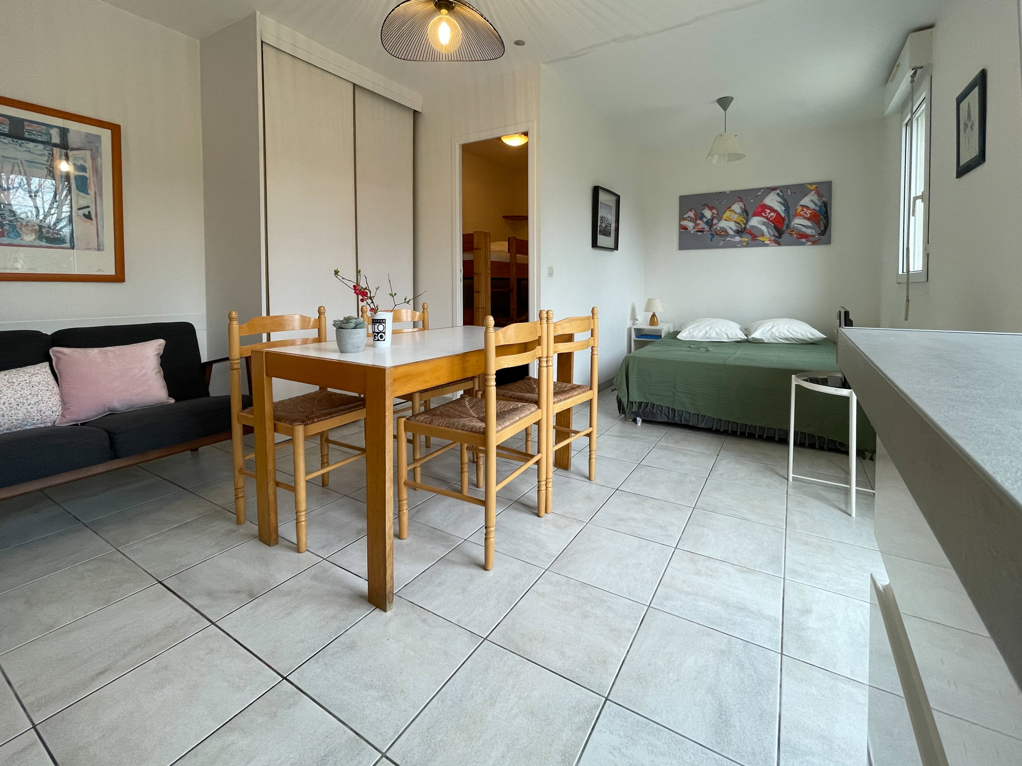 Salon avec coin repas - Saint-Lunaire, Appartement Lebraz 2